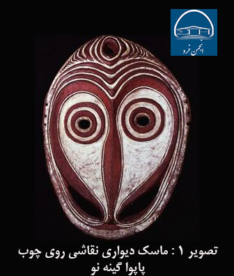  ماسک دیواری نقاشی روی چوب پاپوا گینه نو